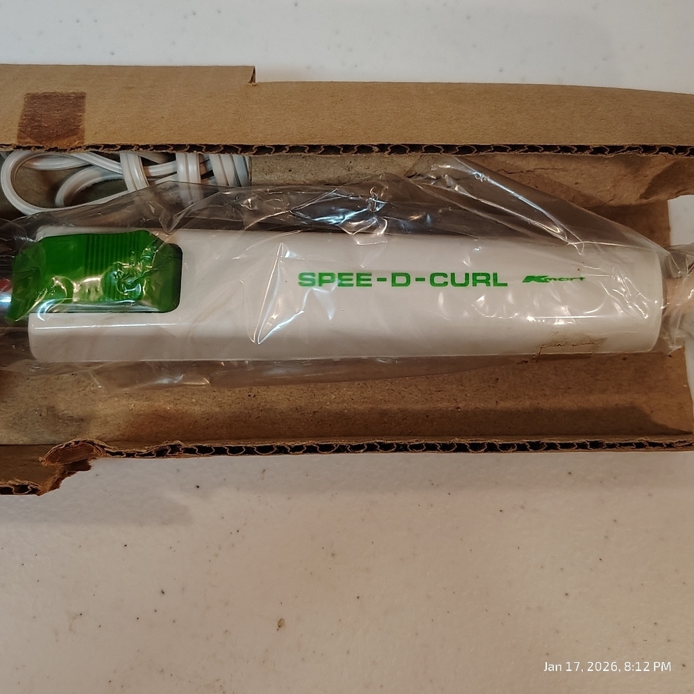 1970's Vtg Spee-d-Curl Dry Stick Curling Iron Barrel NEW Kmart MODEL NO.06-27-00 - Picture 7 of 7